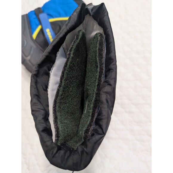 ❄️ Sorel Youth Flurry Boots Size 4 Waterproof Snow Winter Blue/Black - Picture 4 of 10